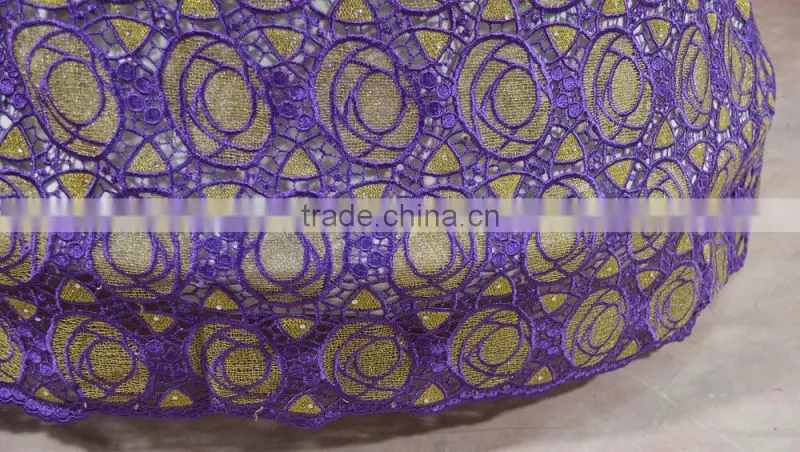 Latest cord lace popular african lady suit fabric beaded lace for evening dress