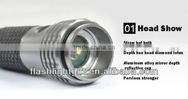 Cree Q5 Aluminum Alloy LED 18650 torch
