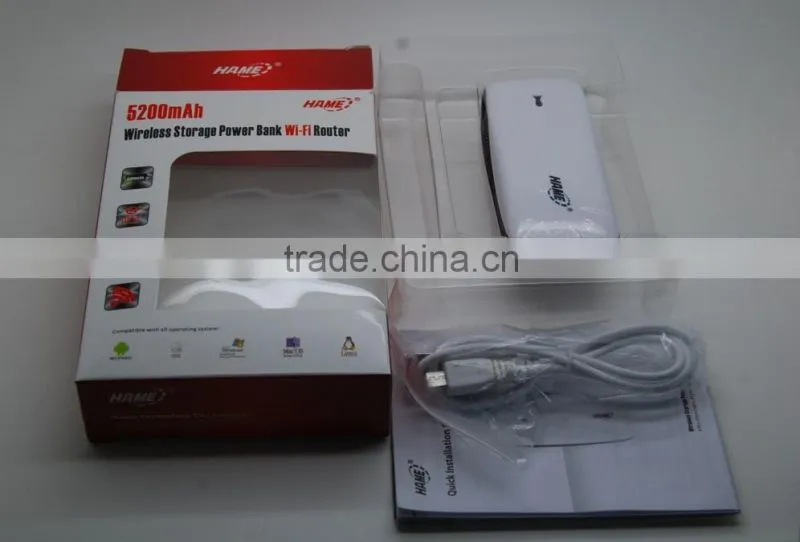 wireless router with battery 5200mAh power bank