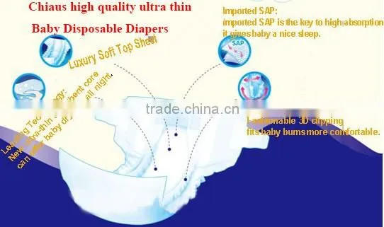 Soft and thin baby diaper disposable China wholesale market