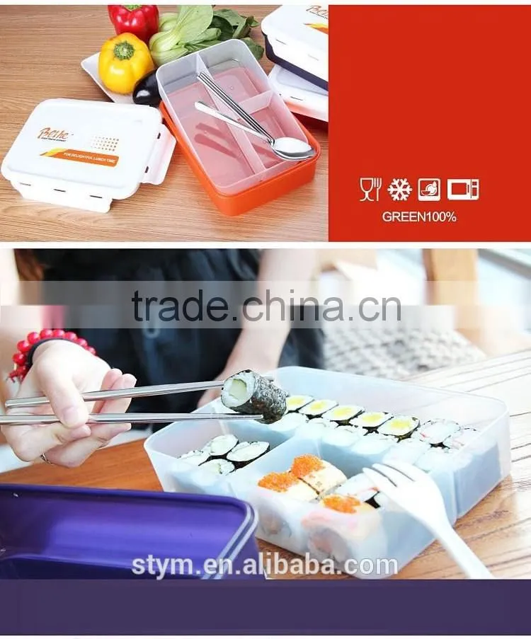 2 layers mirowave oven lunch box 1350ml