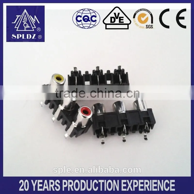 3 pin RCA Connectors AV3-8.4-6