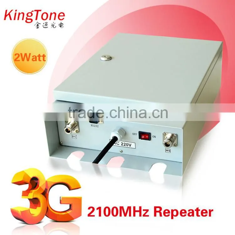 Hot Kingtone indoor booster WCDMA 2100 signal repeater 3G mobile booster signal enhancer mini signal booster with accessories