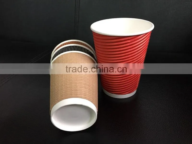 ripple wall insulated disposable paper cup