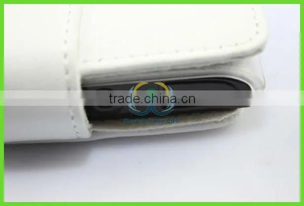 pure white smart sleeve leather case cover for sony-ericsson