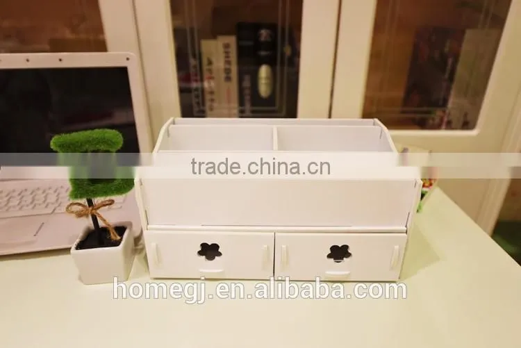 Cosmetic Storage Box DIY Makeup Desk Organizer Stationery Cute case