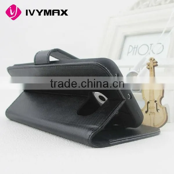 Wallet PU leather mobile phone case manufacturer for samsung galaxy s6 edge
