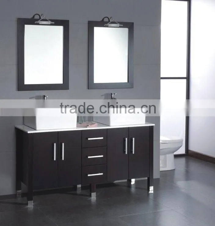 2014 Wholesale America Style Custom Made commercial bathroom vanities (High Quality with Warranty)