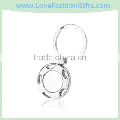 Bulk Personalized Metal Keychains & Custom Circular Branded Key Chains