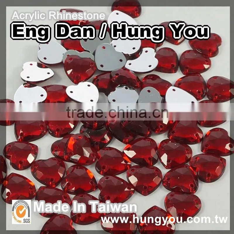 2 Holes Apparel Accessories Sew on Oblong Rhinestones