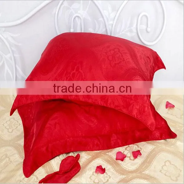 2015 new fashion jacquard wedding 100 pure silk charmeuse pillowcases