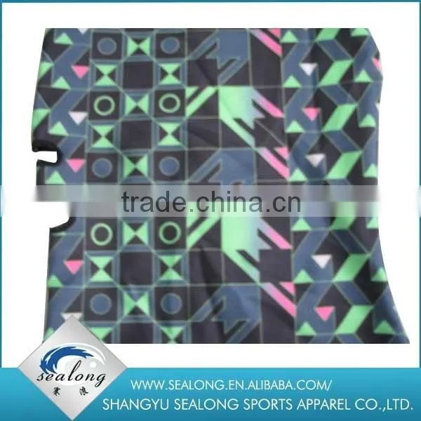 Cheap print polyester swimming cap for adult