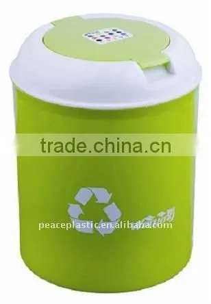 Round plastic garbage bin