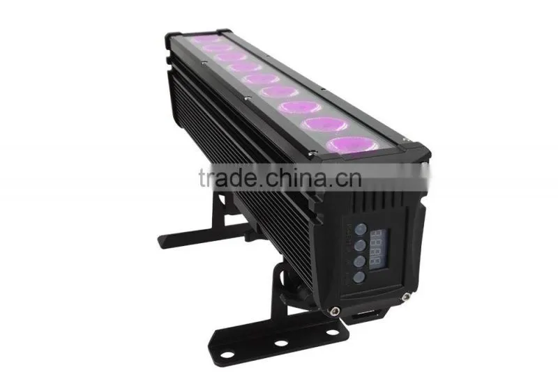 IR remote available 9pcs 4-in-1 RGBW leds water proof bar DMX stage light