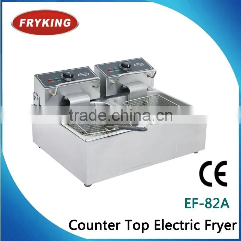 Safe Guaranteed Countertop Electric Deep Fryer Dual Tank