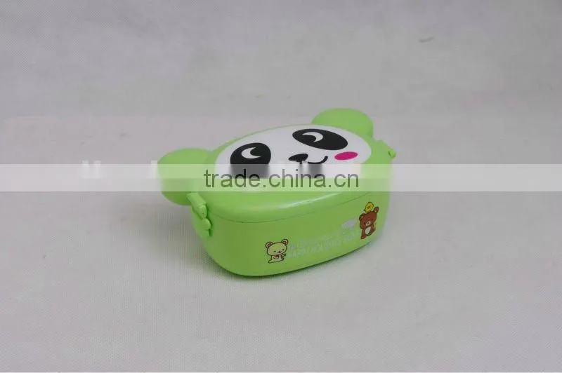 plastic cartoons lunch box (doule layer) new item (bear shaped)
