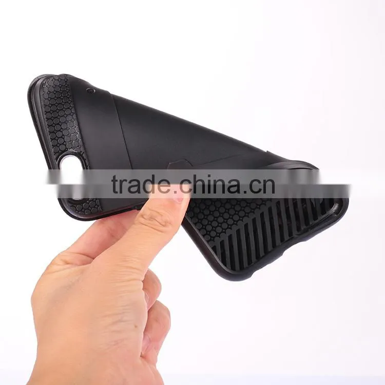 Free sample mobile phone cover case pc wiredrawing tpu hybrid case smartphone with card holder for Iphone6 6s plus case