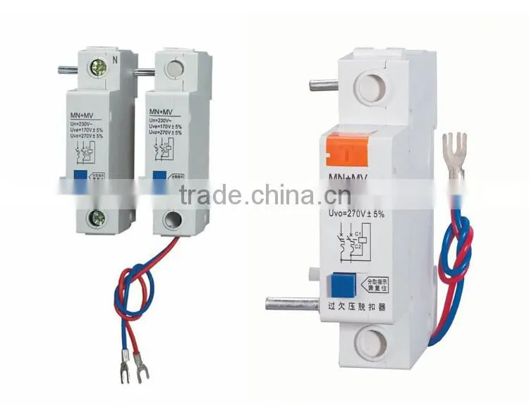 DZ47 MCB 24V MX+OF Over Under Voltage Release Auxiliary Switch CE/RoHS certification