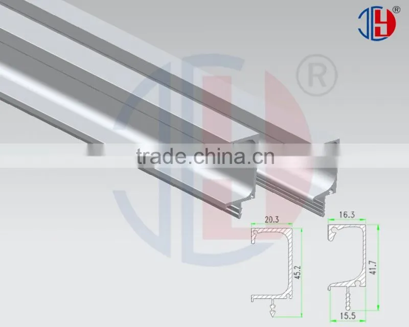 Anodized aluminum l profile handle for kitchen cabinet