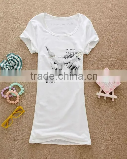 ladies t shirt printed plain blank t shirt women