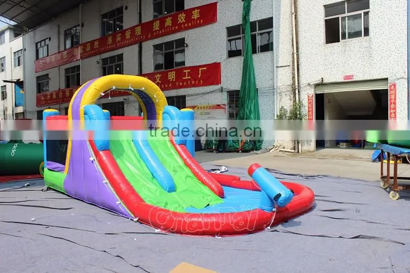 backyard inflatable bouncer water slide with pool