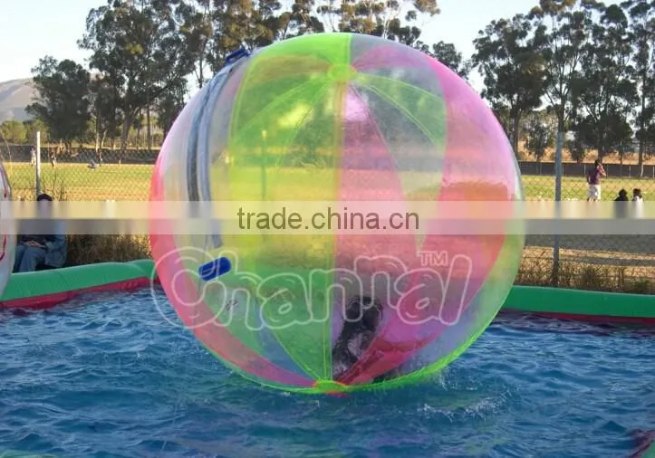 2016 hot sales and high quality colorful youtube bubble water ball/walk on water balls for sale/walk in the ball