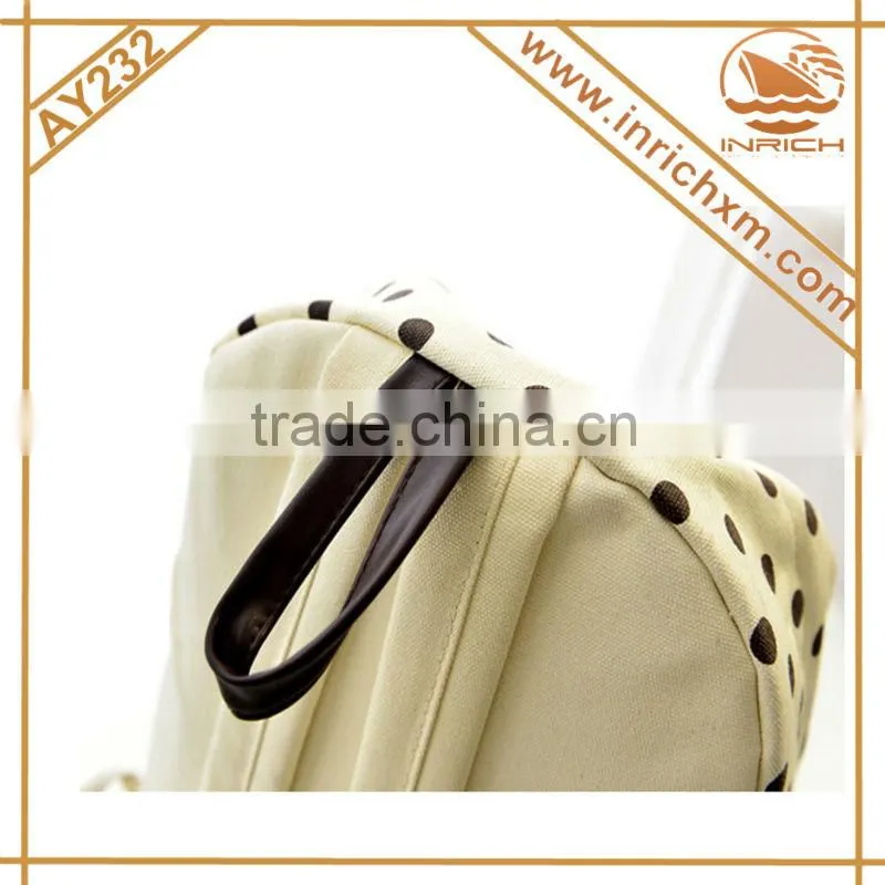 Xiamen Inrich Rucksack Bookbag Cute Canvas Backpack Wholesale