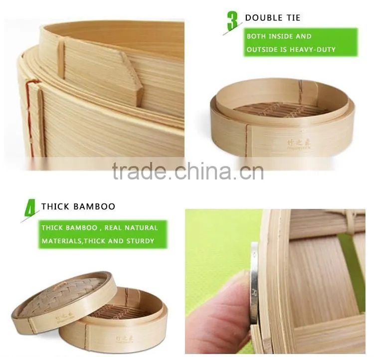 top grade Handmade cooking utensils hot stamped kitchenware Bamboo Steamer