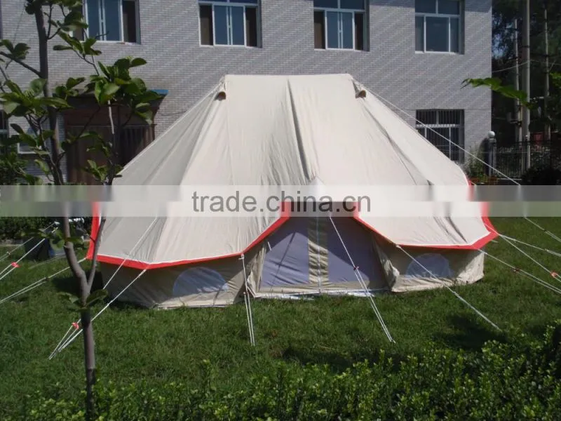 6x4M double roofs emperor twin bell tent with 100%cotton canvas