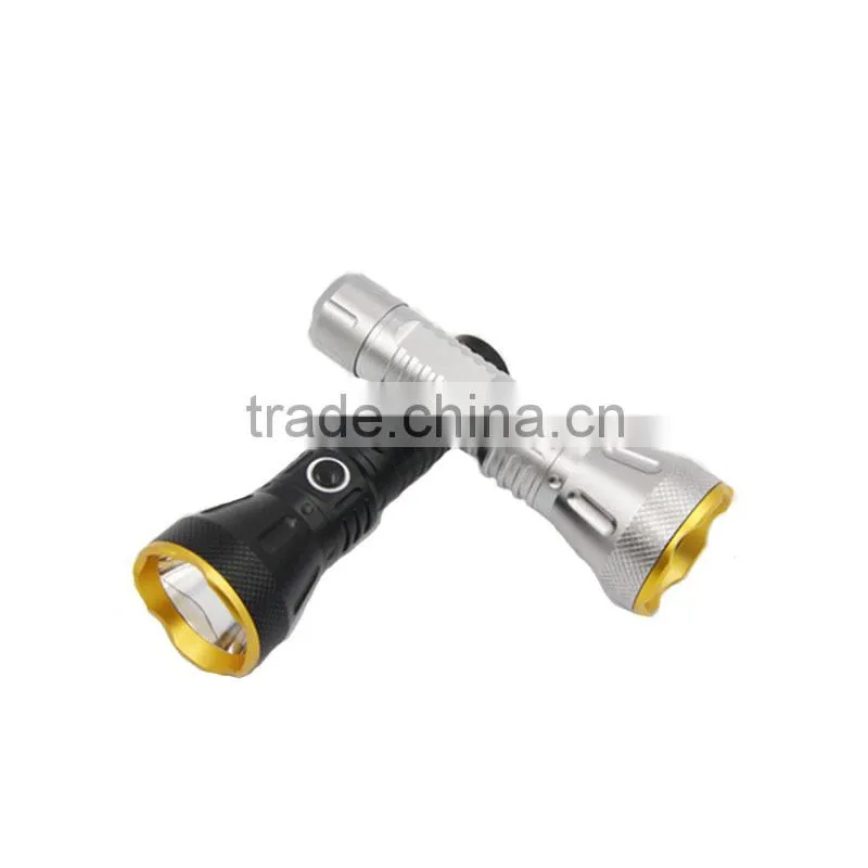 POPPAS F38 10W T6 LED 18650 Battery Bright Most Powerful Aluminium Rechargeable LED Flashlight Torch