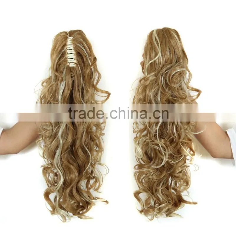 Ponytail synthetic hair curly style many colors possible