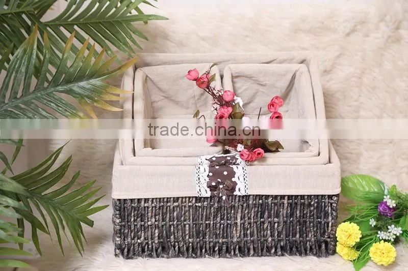 Chinese Feature natural Material gift basket for storage