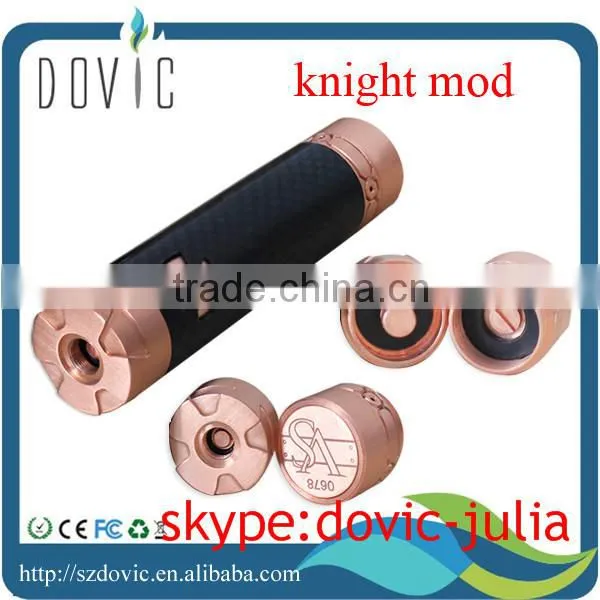 newest knight mechanical mod knight mod clone made of(copper+carbon fiber) with magnetic button