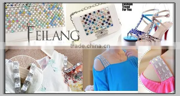 Rhinestone triming mesh for bags
