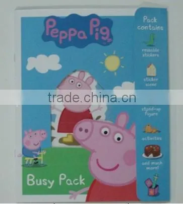 Busy pack set including of drawing sheets, card and sticker set