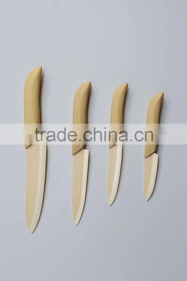 New Design Ceramic Knife Blue color blade and handle soft touch handle Ultra Sharp blade