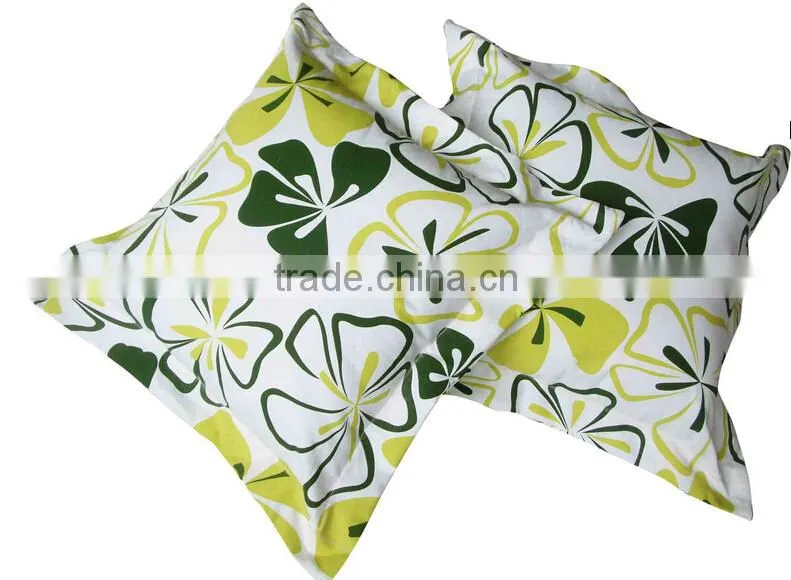 cotton cavas custom silk screen printed plain sofa cushion