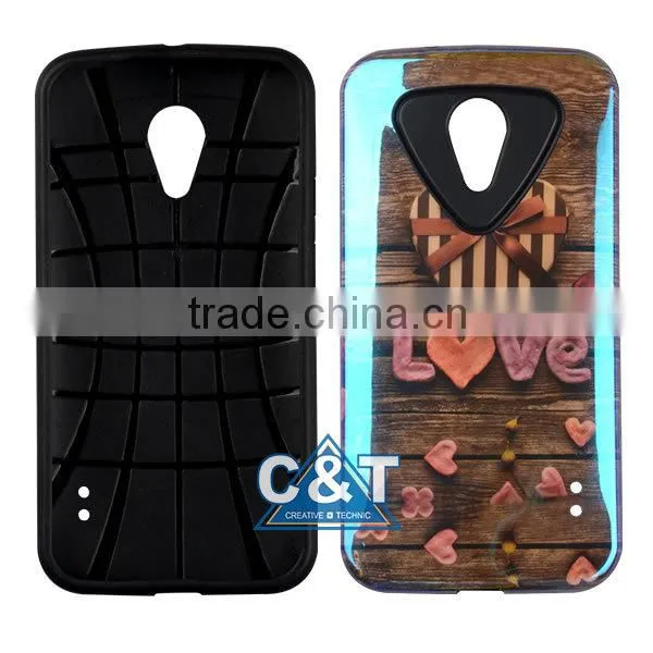C&T Cute Love Pattern Design For Motorola Moto G 2nd Generation Case
