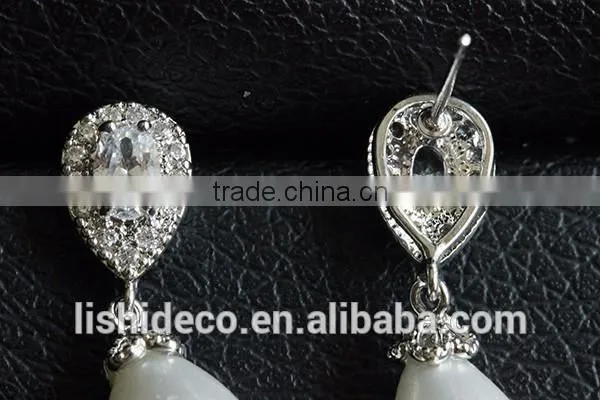 Latest Design Diamond Earring Zircon Earring Jewelry Wholesale Pearl Earring