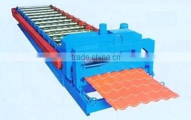 1100 glazed tile roll forming machine slanting circular arc color steel glazed roofing tile roll forming machine