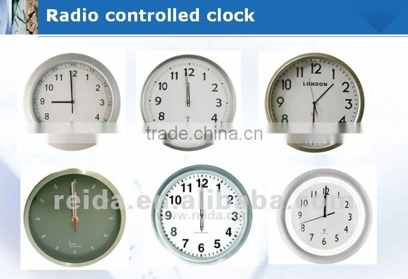 Radio controlled metal wall clock