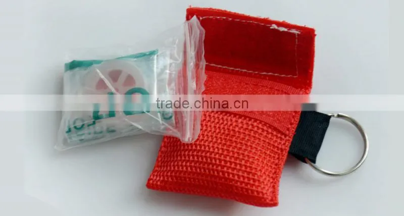 Disposable keyring cpr mask ,replacement cpr face shield latex free