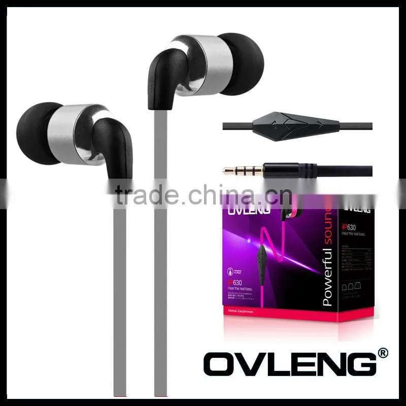 Colored earphone for smartphone with mic and volume control
