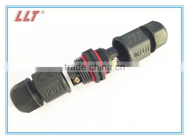 outdoor lighting cable connector 2 pin waterproof screw connector