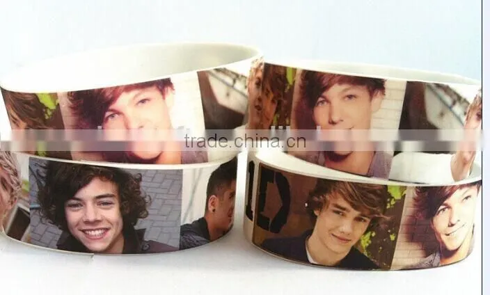 cheap custom/personalized silicone bracelet /arm band with vivid printed photos