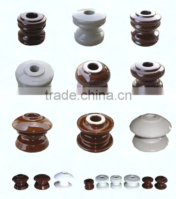 D-bracket shackle insulator/BSstandard glazed ceramic shackle insulator/ China manufacturer