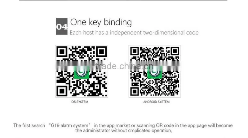 Wireless Touch RFID Color display wireless gsm alarm system with Android and IOS App