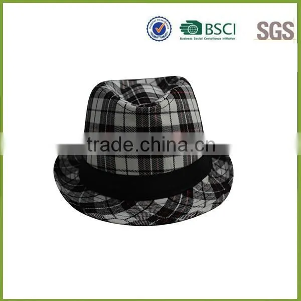 Colorful latticed snapback men's fedora hats price