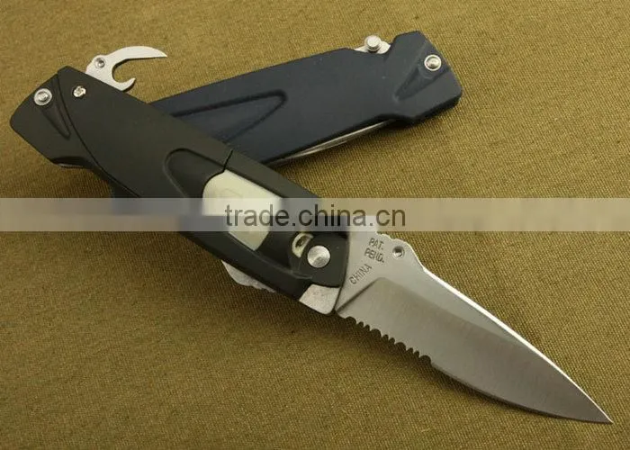 OEM stainless steel folding knife with light UDTEK01868