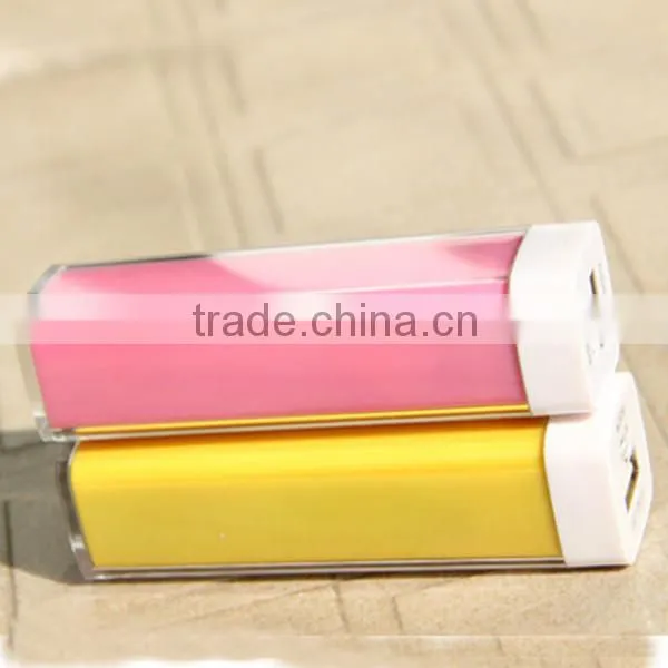 Portable Lipstick Shape Power Bank /Battery Charger 1200mAh for iPhone Tablet PC And USB Devices